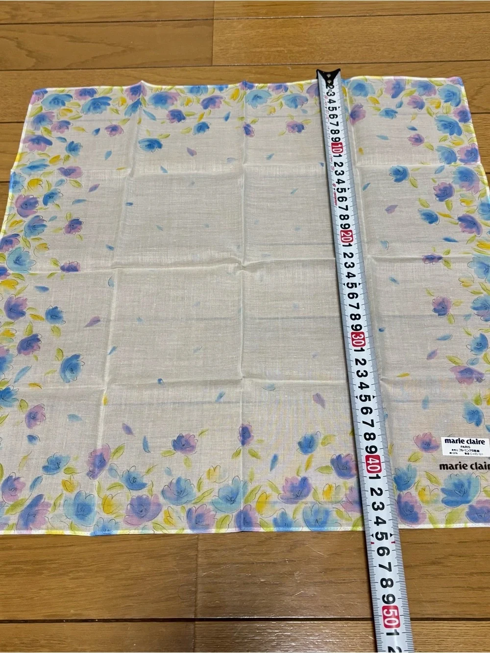 Marie Claire Floral Cotton Multicolor Handkerchief/Bandana/Scarf size 44cm 17.5”